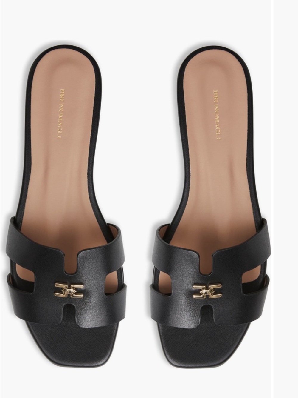 Bruno Magli Fina Leather Slide Sandals